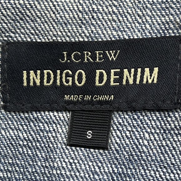J. Crew Indigo Denim Button-Up Cotton Jeans Jacket Size S - NWOT - Picture 10 of 12